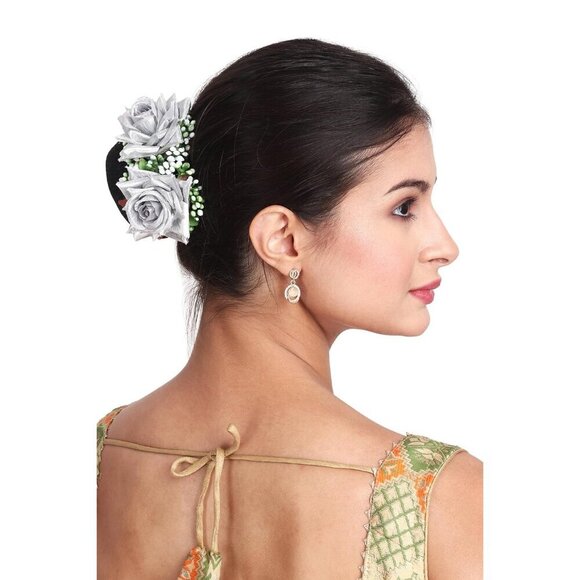 Rose Flower Hair Accessory Floral Headpiece for Weddings Bridesmaids main image 4